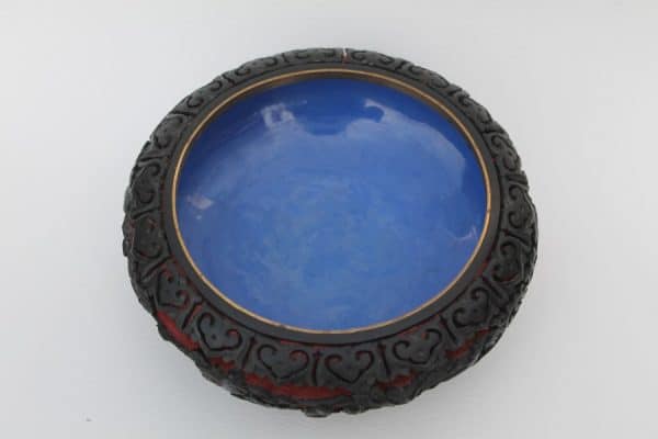 Chinese Cinnabar brush wash bowl - Image 3