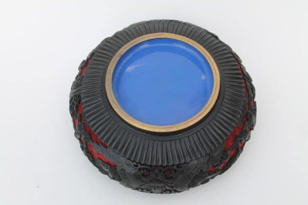 Chinese Cinnabar brush wash bowl - Image 6