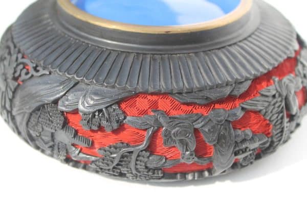 Chinese Cinnabar brush wash bowl - Image 5