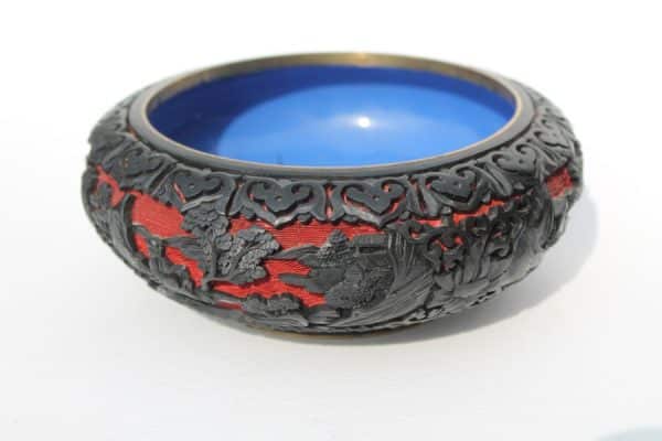 Chinese Cinnabar brush wash bowl Bowl Antique Collectibles 9