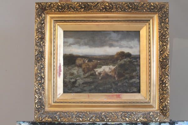 Oil Painting on Wooden Panel British oil painting Antique Art 4