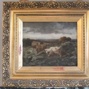 Oil Painting on Wooden Panel British oil painting Antique Art