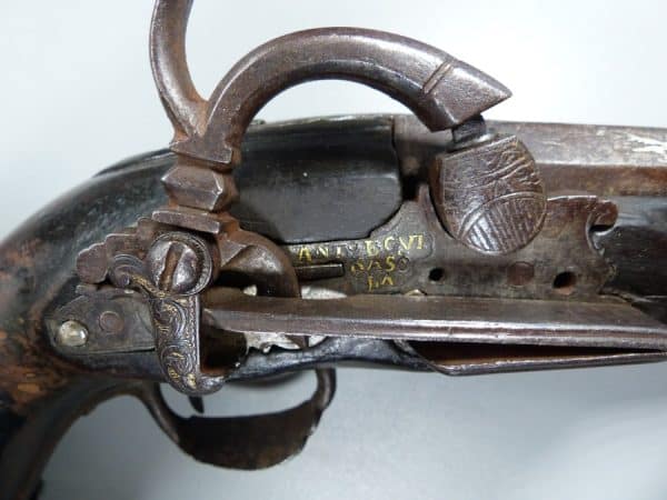 Fine Belt Pistol, Complete with original hanger, Percussion fire, 18th century, (Ref 40764) antique belt pistol Military & War Antiques 9