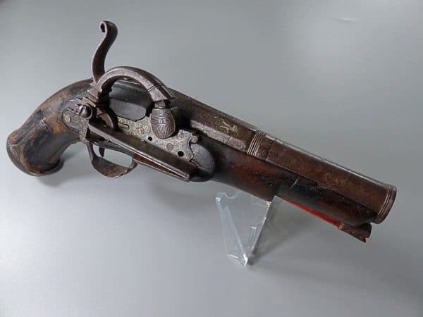 Fine Belt Pistol, Complete with original hanger, Percussion fire, 18th century, (Ref 40764) antique belt pistol Military & War Antiques 16