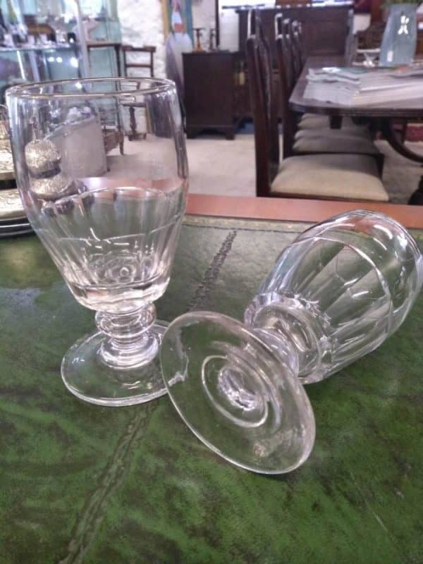 Pair of Barrel Shaped Rummers glassware Miscellaneous 4