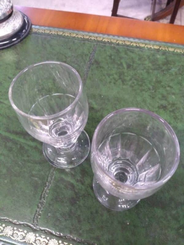 Pair of Barrel Shaped Rummers glassware Miscellaneous 6
