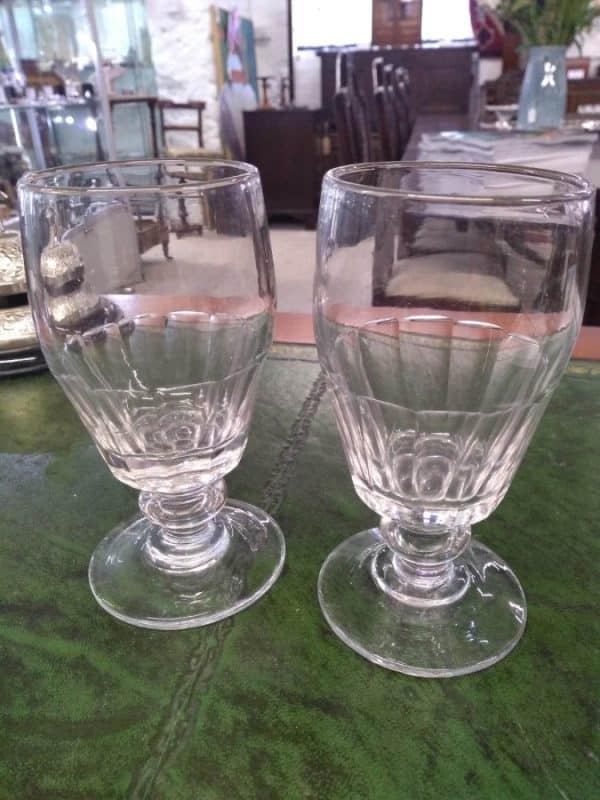 Pair of Barrel Shaped Rummers glassware Miscellaneous 3