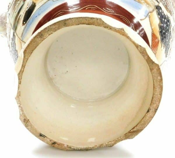 Antique Japanese Satsuma Vase Circa 1920 - Image 6