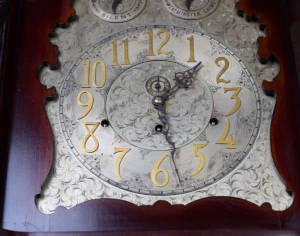 9 Foot Mahogany 3 Train Musical Long Case Clock SAI1685 Antique Clocks 18