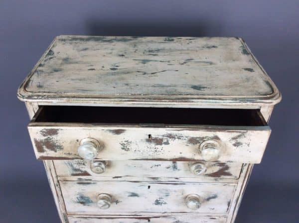 Late Victorian Painted Chest Of Drawers chest of drawers Antique Chest Of Drawers 6