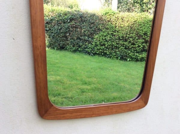 Mid Century Teak Framed Wall Mirror - Image 2