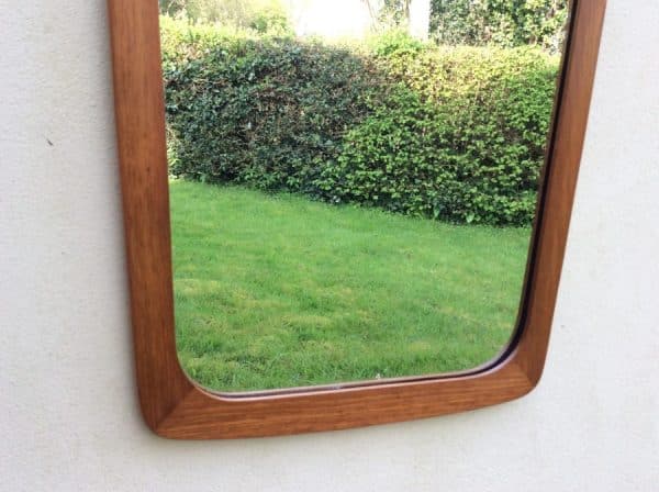 Mid Century Teak Framed Wall Mirror mid century Antique Mirrors 4