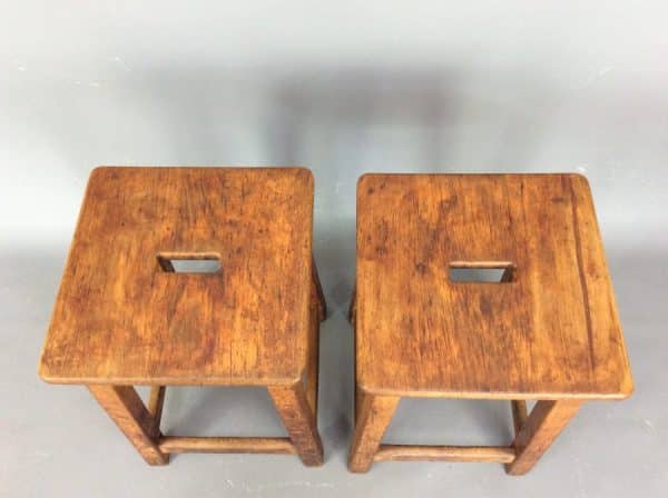 Pair of Mid Century Lab Stools c1950's - Image 2