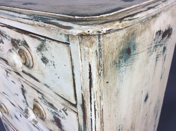 Late Victorian Painted Chest Of Drawers chest of drawers Antique Chest Of Drawers 10