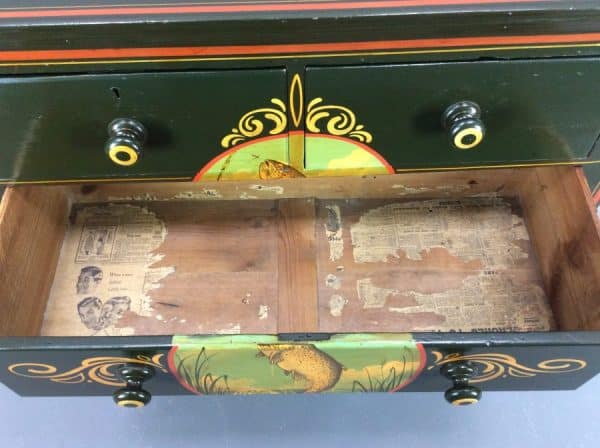 Late Victorian Painted Chest of Drawers c1890 - Image 9