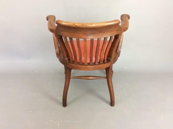 Air Ministry Captains Desk Chair c1930’s Air Ministry Antique Chairs 9