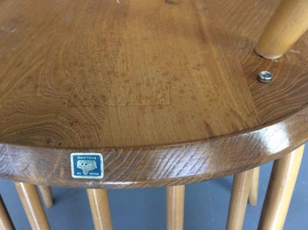 Mid Century Set of 4 Ercol Windsor Dining Chairs ercol Antique Chairs 8