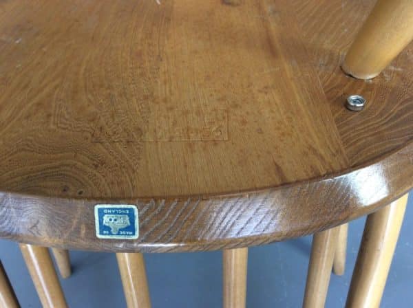 Mid Century Set of 4 Ercol Windsor Dining Chairs - Image 6