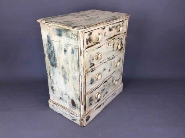 Late Victorian Painted Chest Of Drawers chest of drawers Antique Chest Of Drawers 8