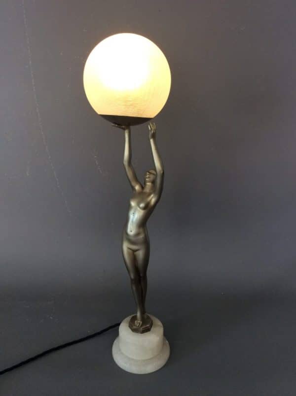 Art Deco Lady Lamp c1925 art deco Antique Lighting 5