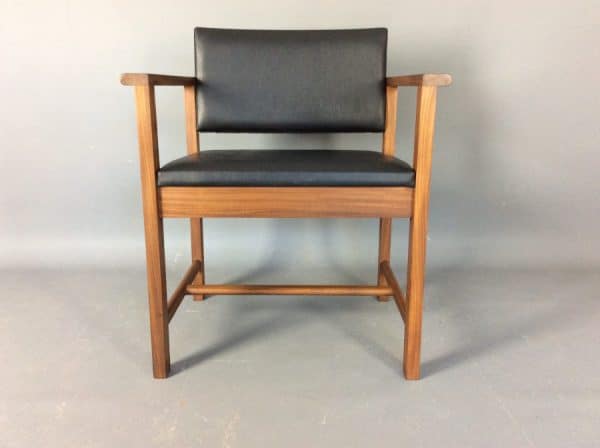 Mid Century Teak Desk Chair desk chair Antique Chairs 6