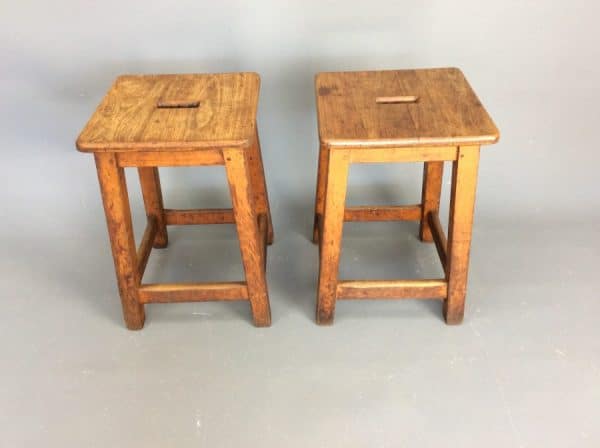 Pair of Mid Century Lab Stools c1950’s Lab Stools Antique Chairs 3