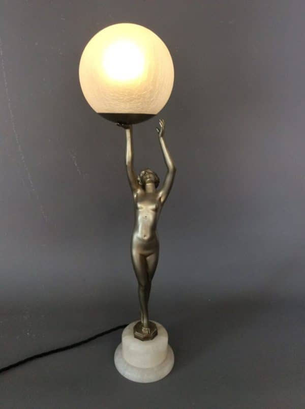 Art Deco Lady Lamp c1925 art deco Antique Lighting 3
