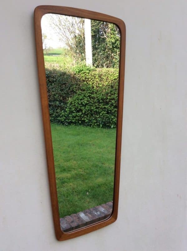 Mid Century Teak Framed Wall Mirror mid century Antique Mirrors 3