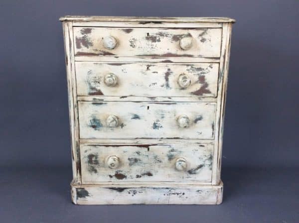 Late Victorian Painted Chest Of Drawers chest of drawers Antique Chest Of Drawers 5