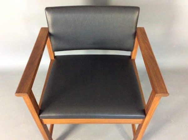 Mid Century Teak Desk Chair desk chair Antique Chairs 4