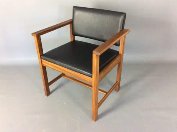 Mid Century Teak Desk Chair desk chair Antique Chairs 7