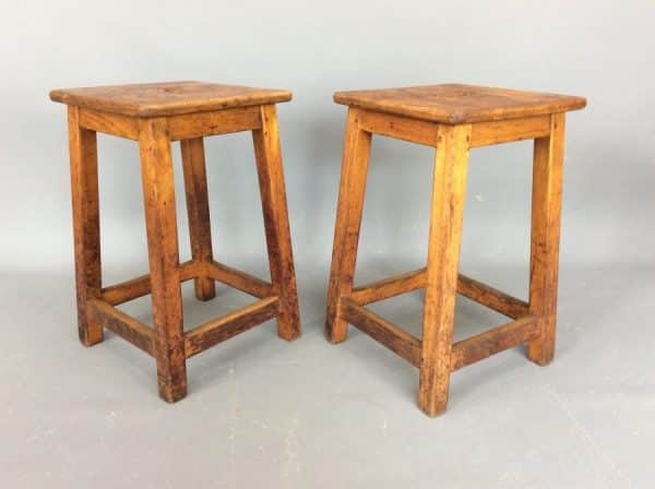 Pair of Mid Century Lab Stools c1950’s Lab Stools Antique Chairs 5