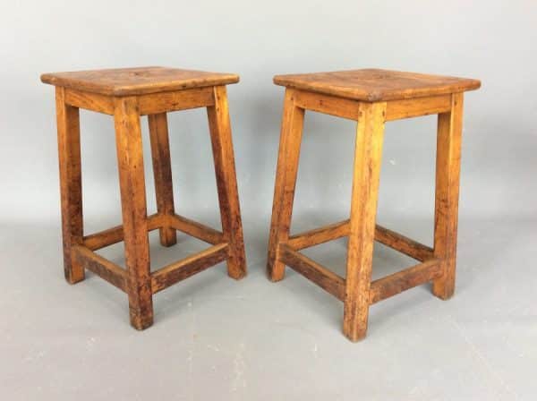 Pair of Mid Century Lab Stools c1950's - Image 3