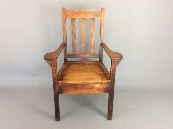 Arts & Crafts Mission Armchair American Antique Chairs 3