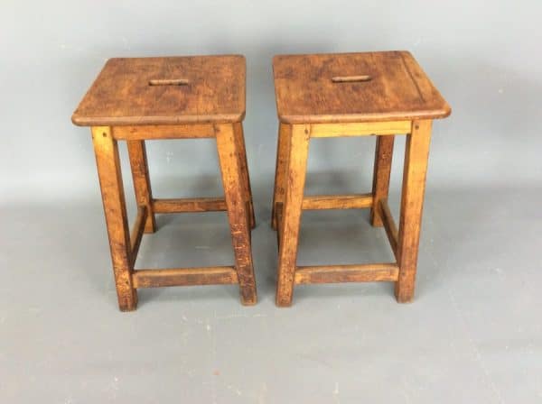 Pair of Mid Century Lab Stools c1950’s Lab Stools Antique Chairs 3