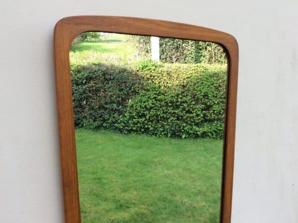 Mid Century Teak Framed Wall Mirror - Image 3
