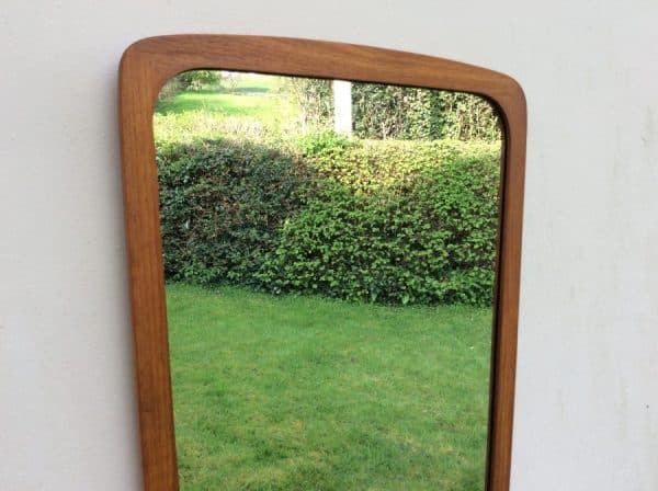 Mid Century Teak Framed Wall Mirror mid century Antique Mirrors 5