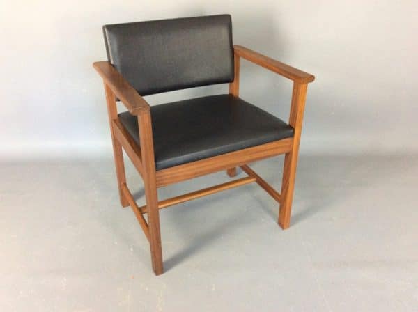 Mid Century Teak Desk Chair desk chair Antique Chairs 3