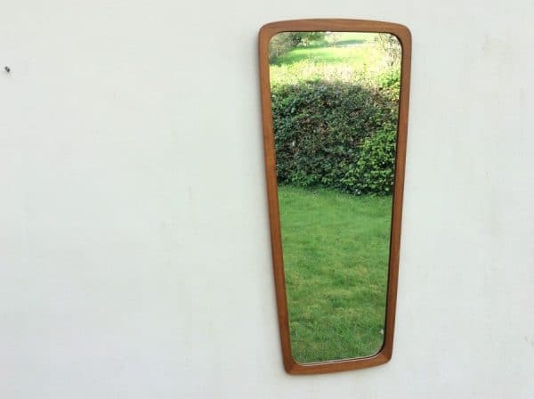 Mid Century Teak Framed Wall Mirror mid century Antique Mirrors 6