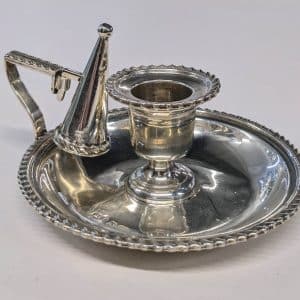 Silver Chamber Stick candle snuffers Antique Silver