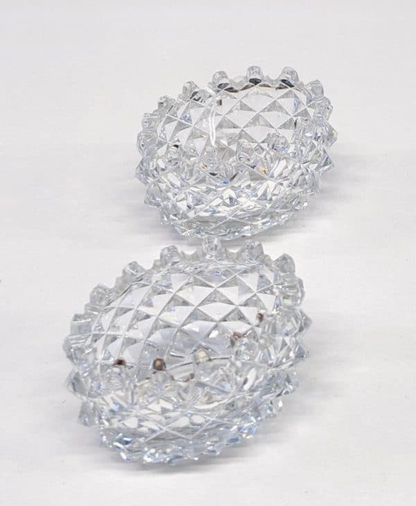 Pair Crystal Salts antique cut glass Miscellaneous 3
