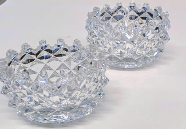 Pair Crystal Salts antique cut glass Miscellaneous 5