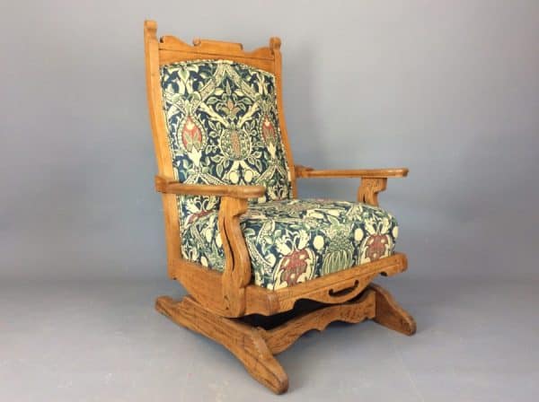 Arts & Crafts Oak Rocking Chair c1910 occasional chair Antique Chairs 3