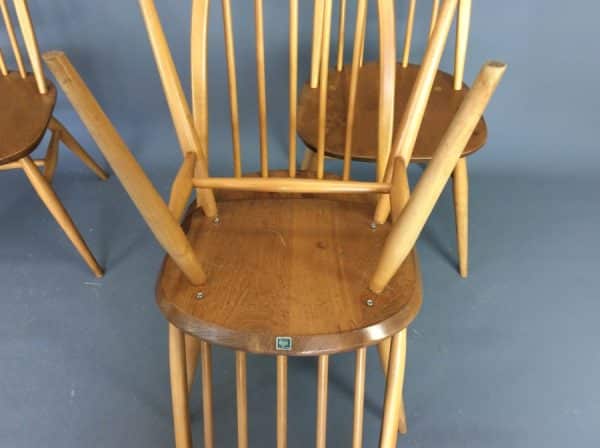 Mid Century Set of 4 Ercol Windsor Dining Chairs - Image 4