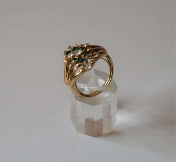 Vintage Atwood & Sawyer Emerald & Diamond Crystal Ring – Boxed anniversary Rings Antique Jewellery 6