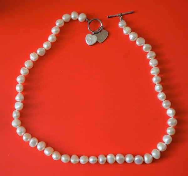 Vintage Boxed Cultured Pearl Necklace With Silver Toggle - FREE UK POSTAGE - Image 2