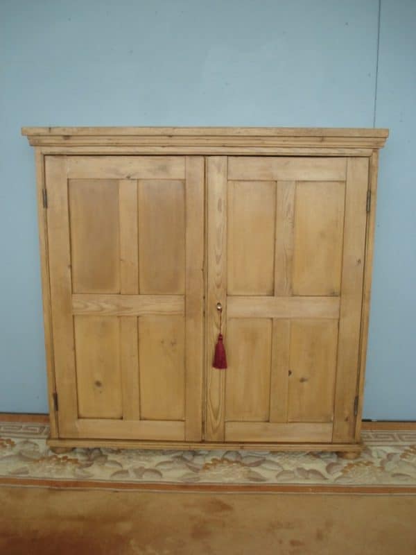 Four Panel Doors to this 19th Century Pine Cupboard Antique Cupboards 3