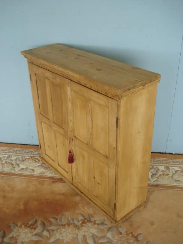 Four Panel Doors to this 19th Century Pine Cupboard Antique Cupboards 5