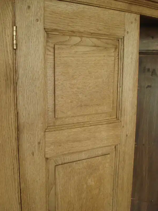 Freestanding 19th Century Bare Oak two door corner cupboard/ Hall cupboard Antique Cupboards 11