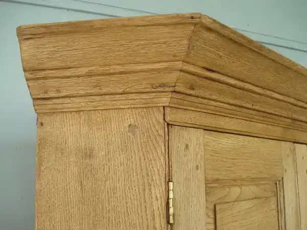 Freestanding 19th Century Bare Oak two door corner cupboard/ Hall cupboard - Image 4